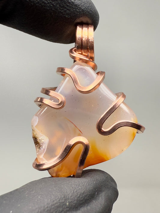 Madagascar Agate Copper PENDANT