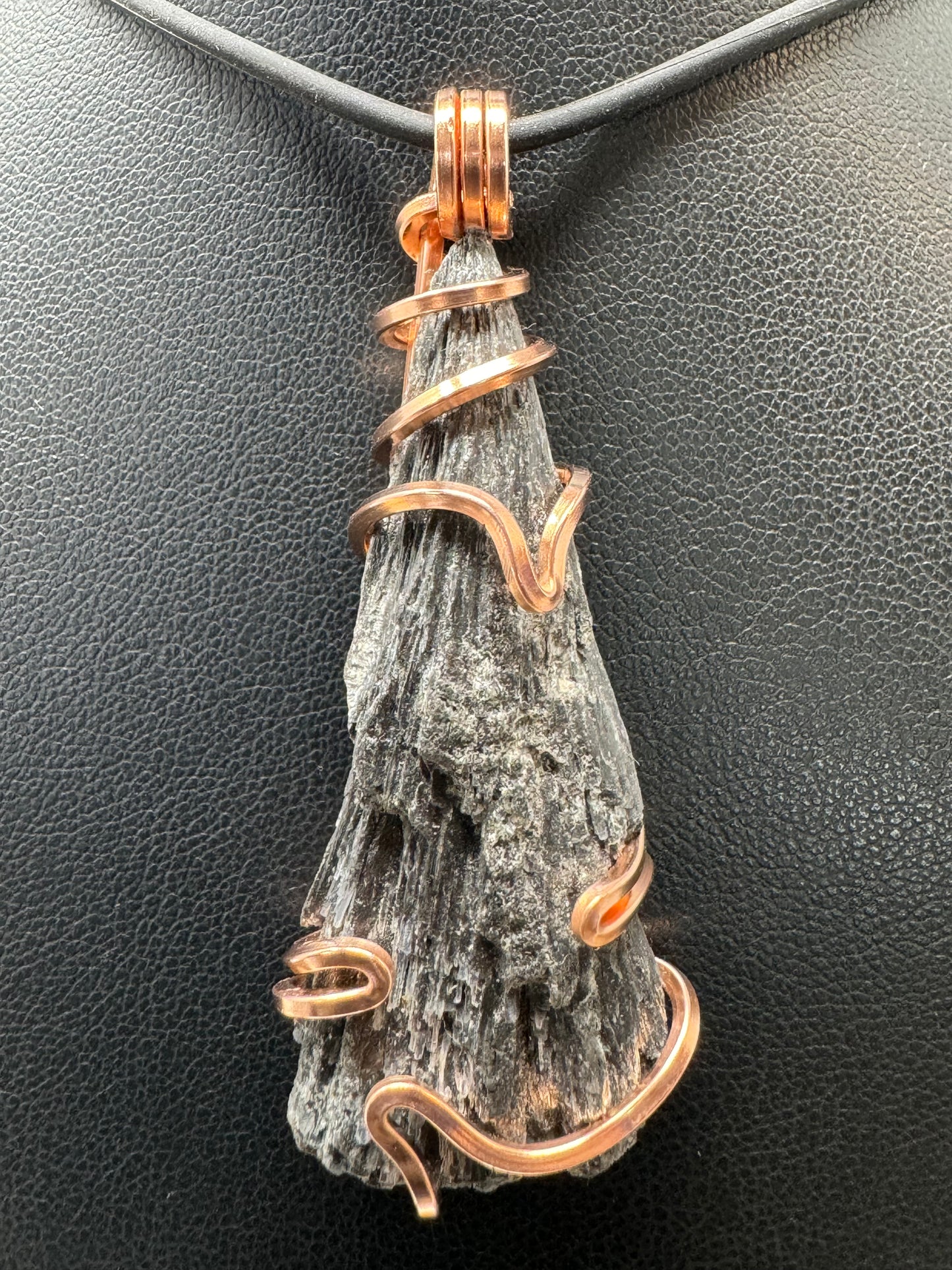 Black Kyanite Copper PENDANT #2