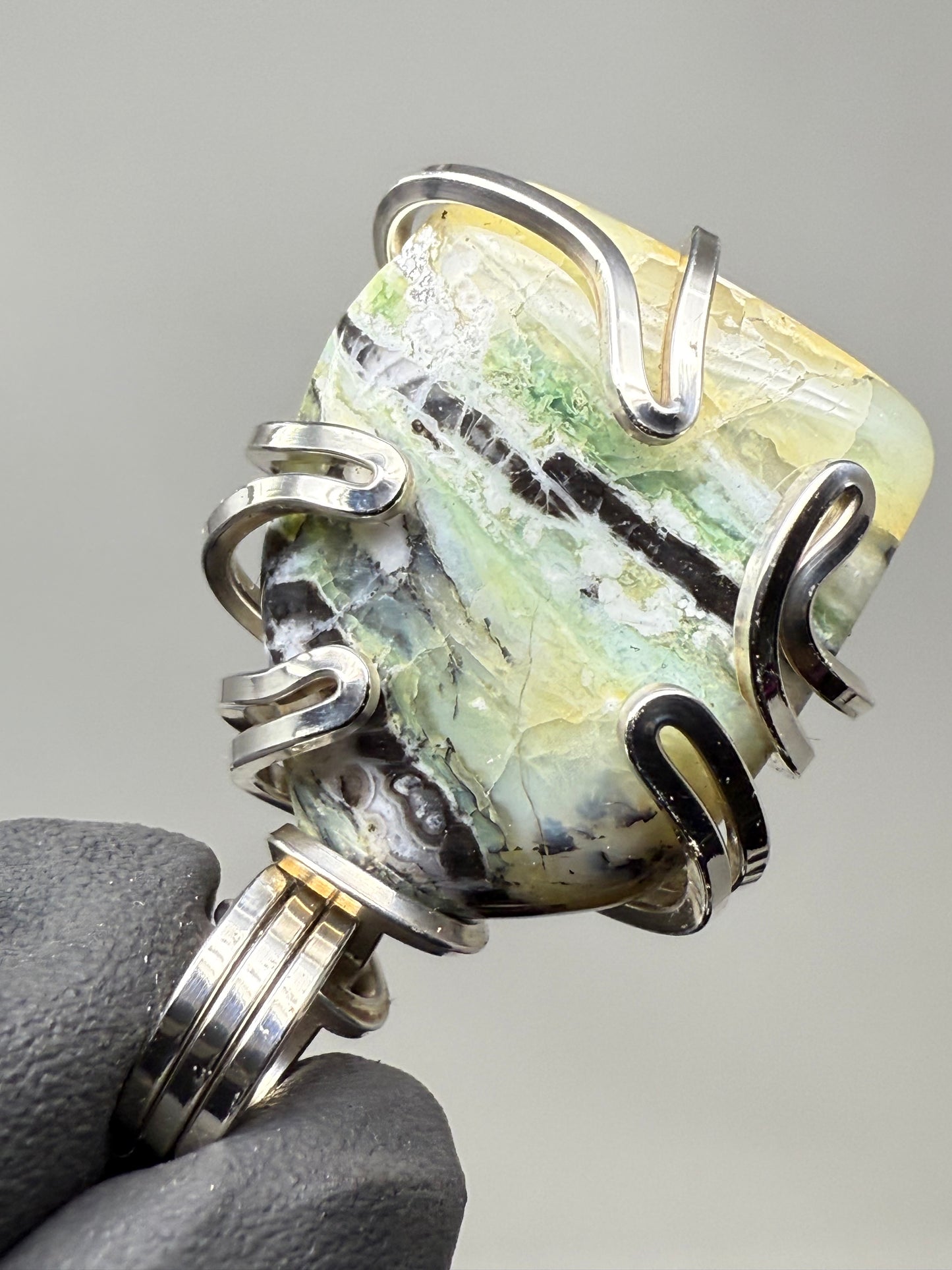 Australian Green Opal Sterling Silver PENDANT