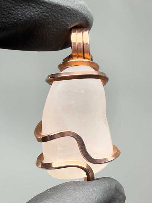 Rose Quartz Copper PENDANT