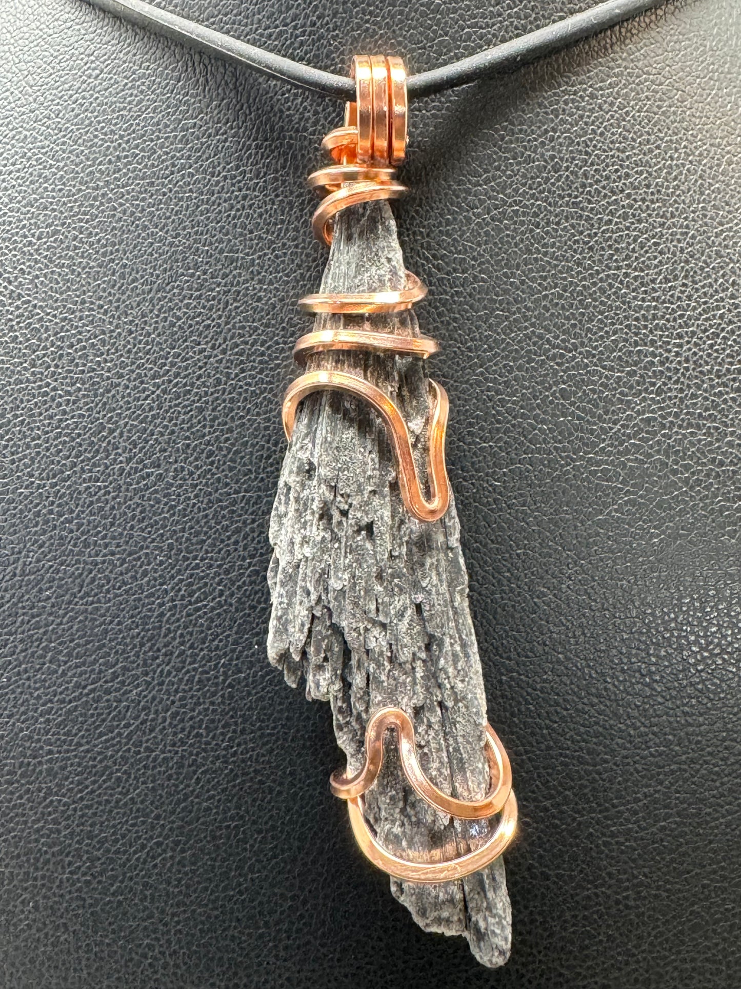 Black Kyanite Copper PENDANT #3