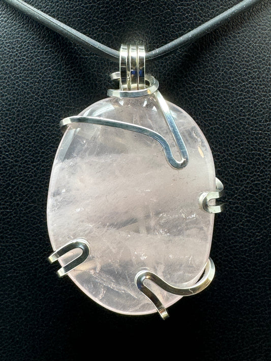 Rose Quartz Sterling Silver PENDANT
