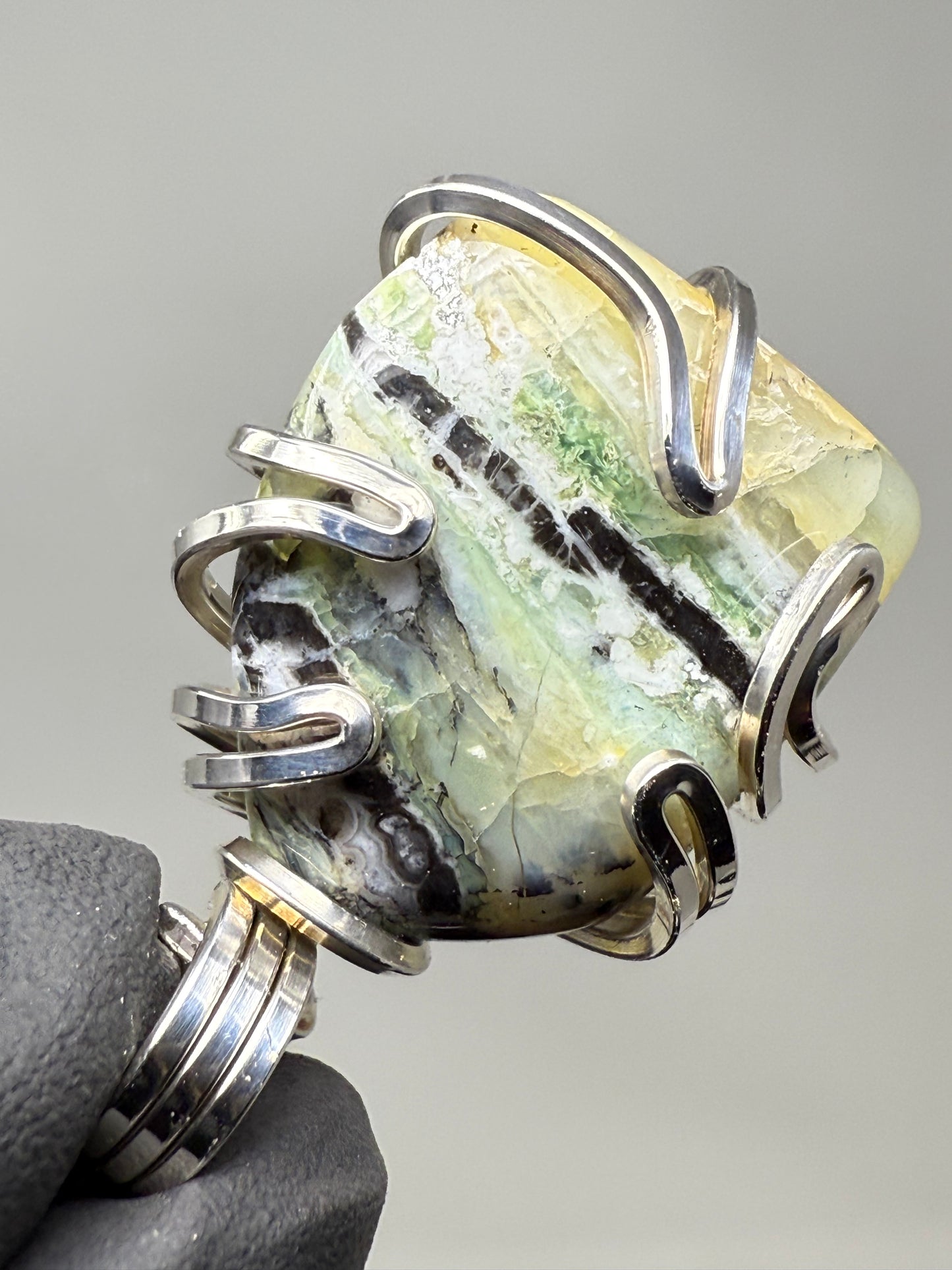Australian Green Opal Sterling Silver PENDANT