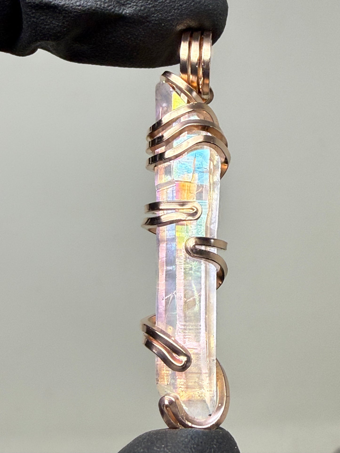 Angel Aura Quartz Rose Gold Filled PENDANT
