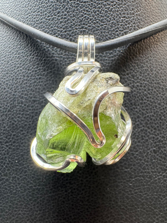 Peridot Twin Sterling Silver PENDANT #3