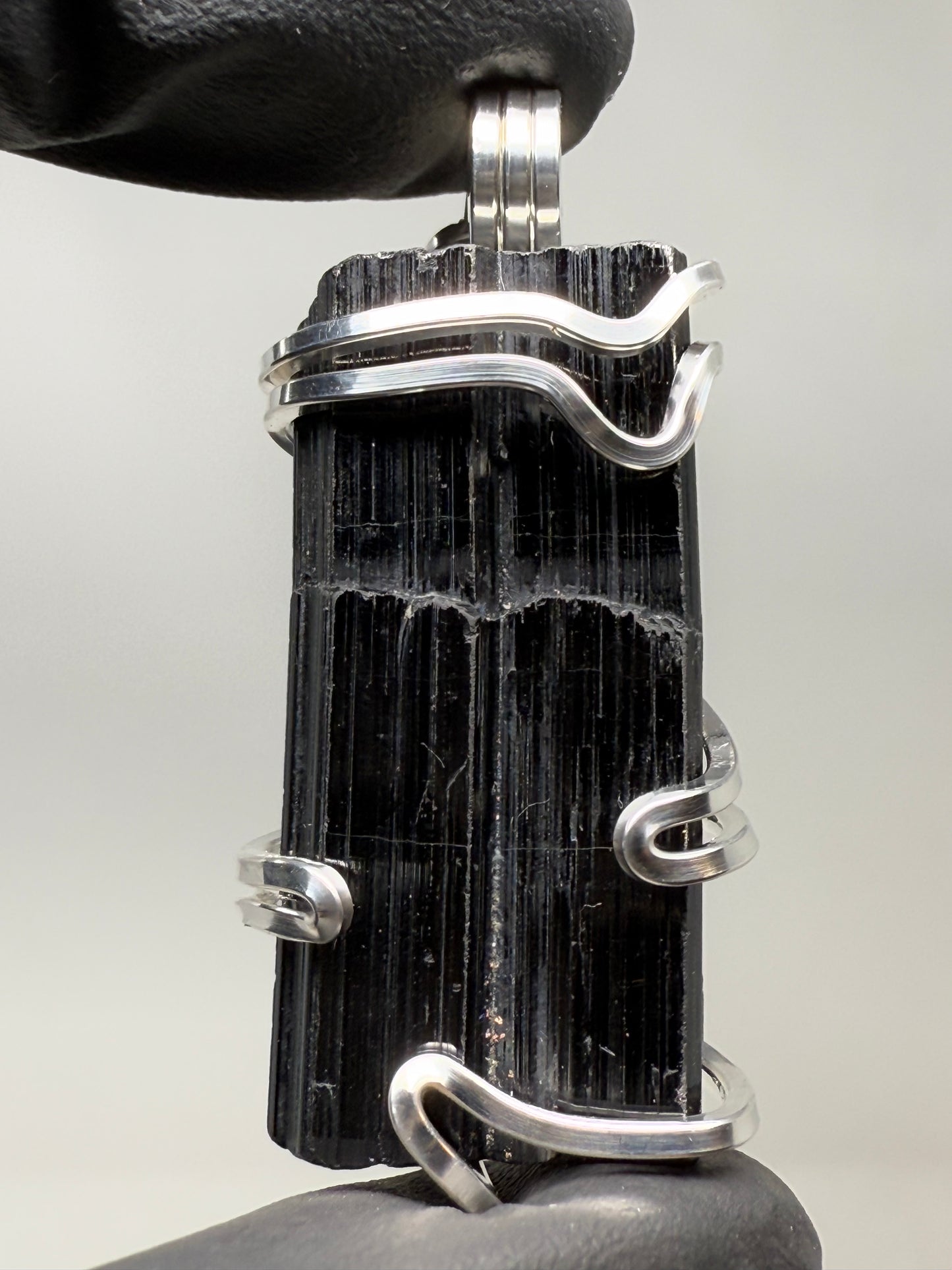 Black Tourmaline Sterling Silver PENDANT