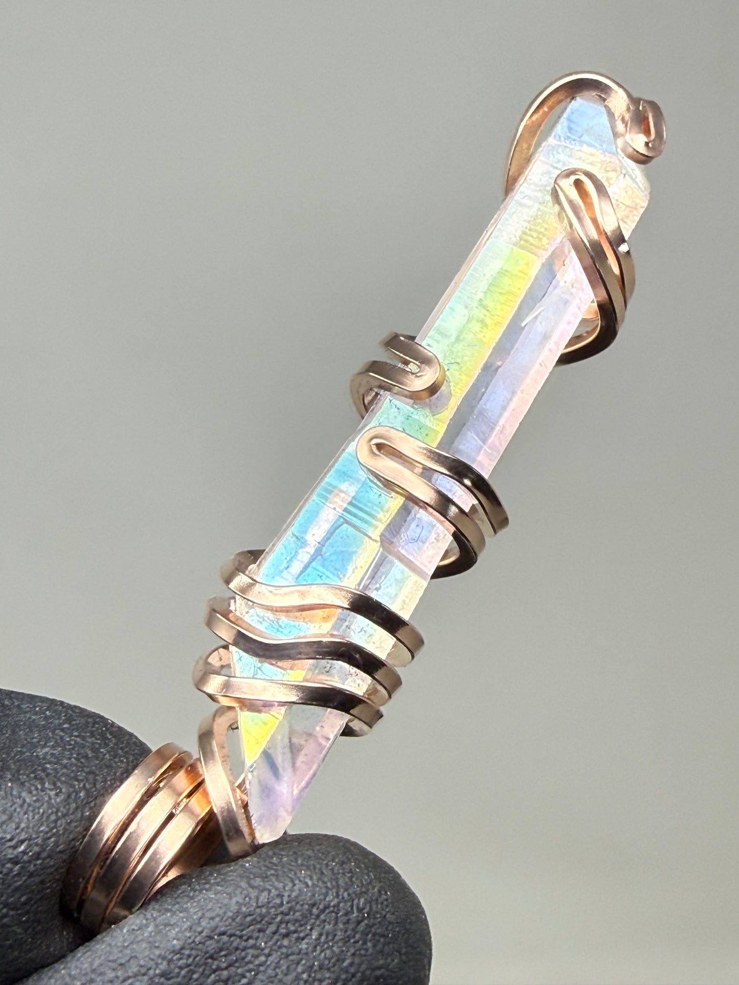 Angel Aura Quartz Rose Gold Filled PENDANT