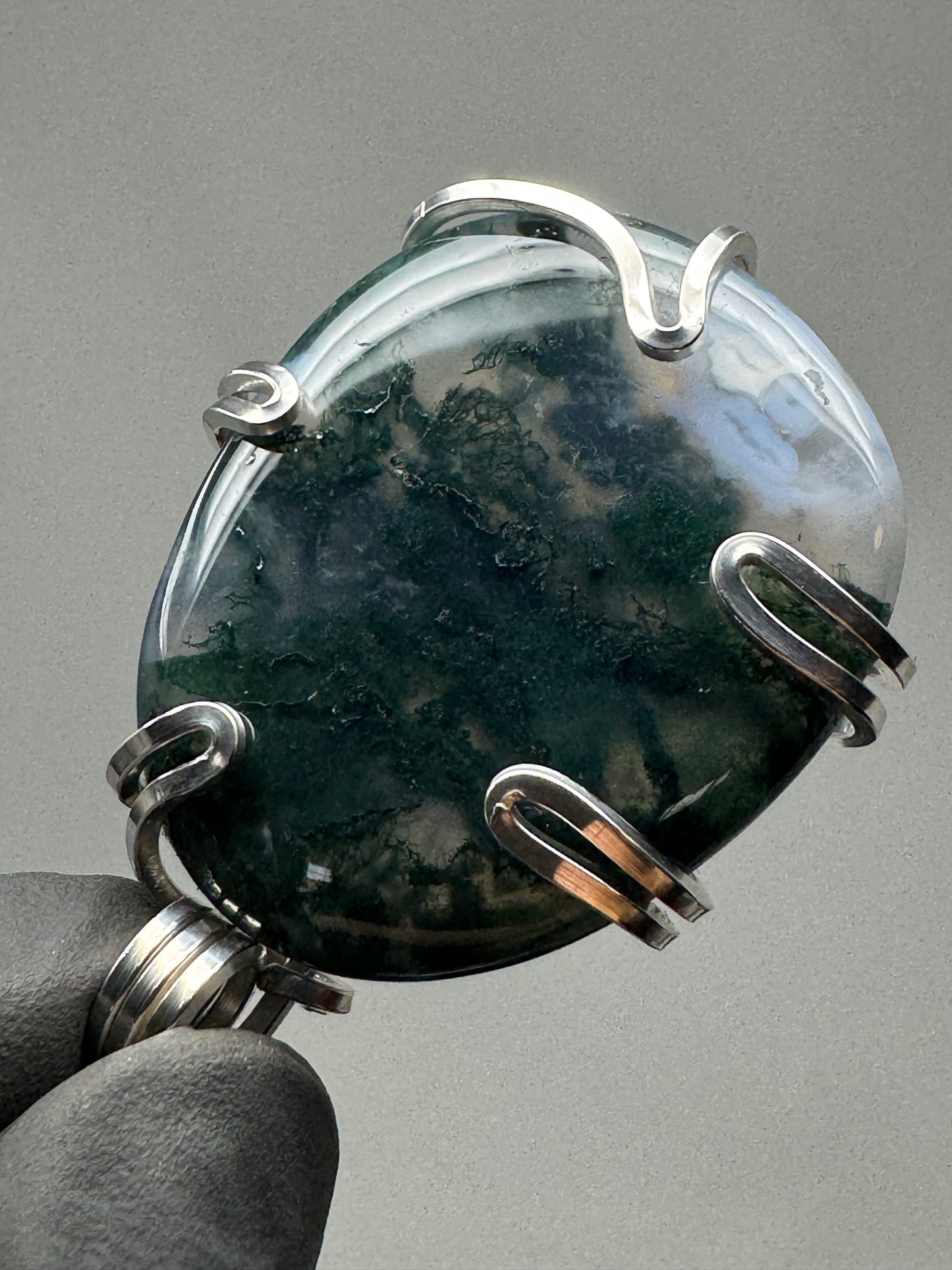 Moss Agate Sterling Silver PENDANT