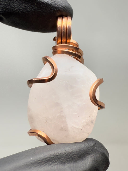 Rose Quartz Copper PENDANT