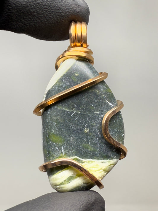 Washington Serpentine Merlin’s Gold Copper Alloy PENDANT #4