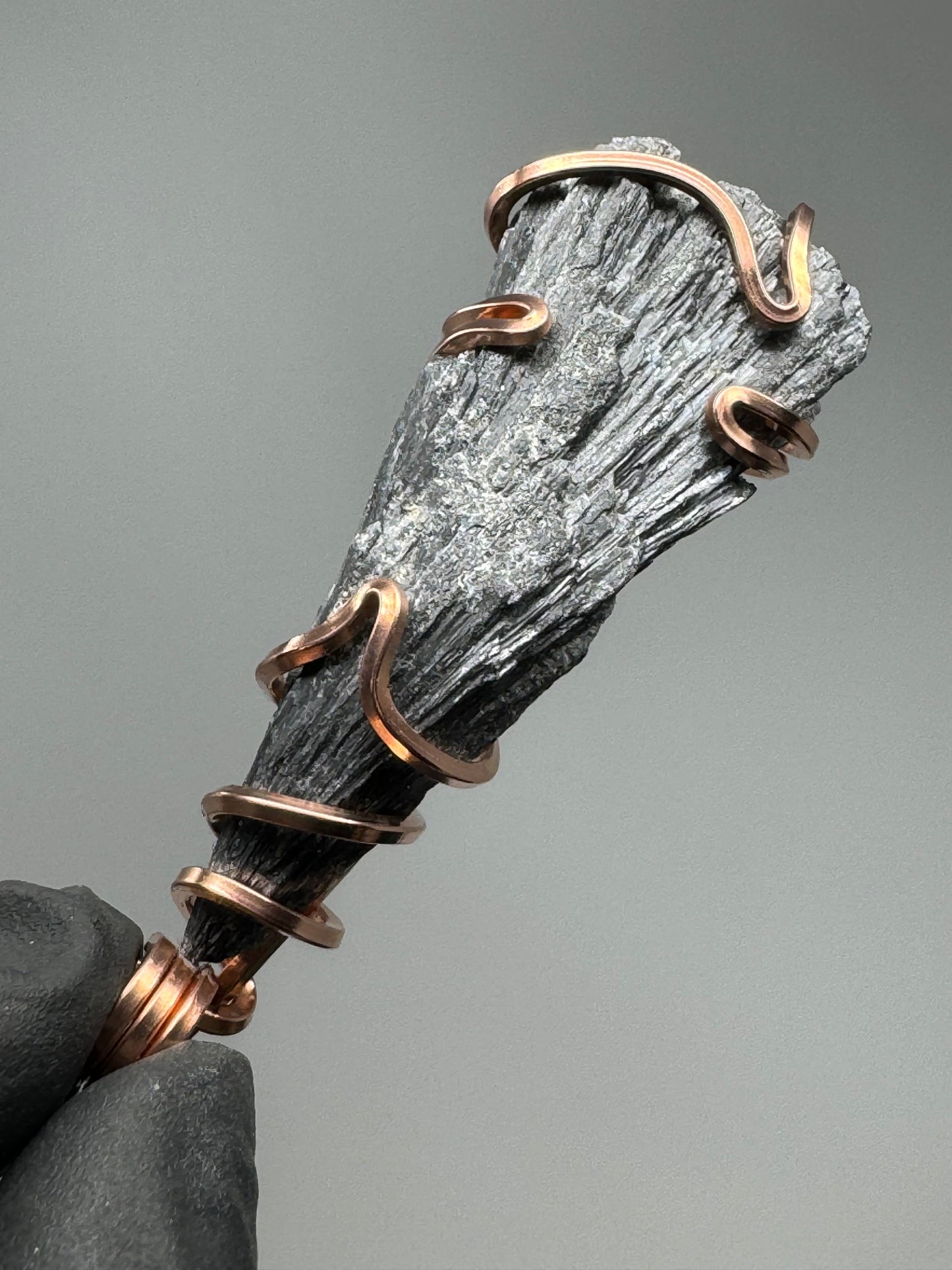 Black Kyanite Copper PENDANT #2